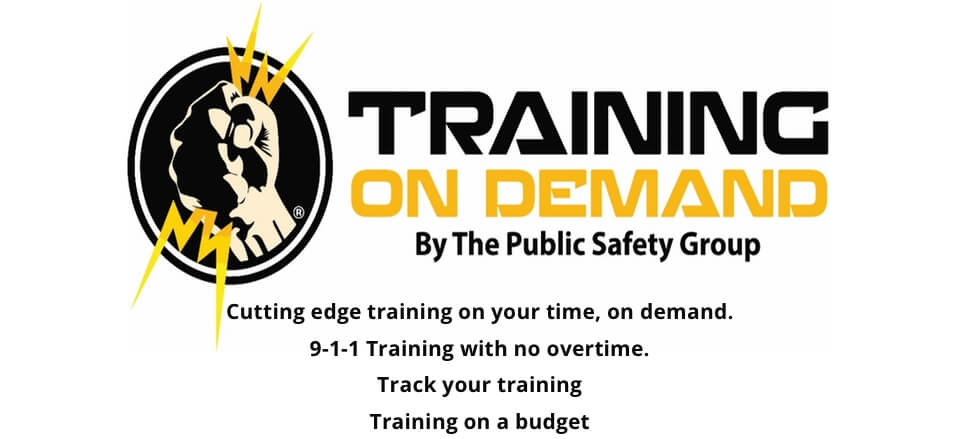 911 training on demand logo. 911 training on your time, on demand.